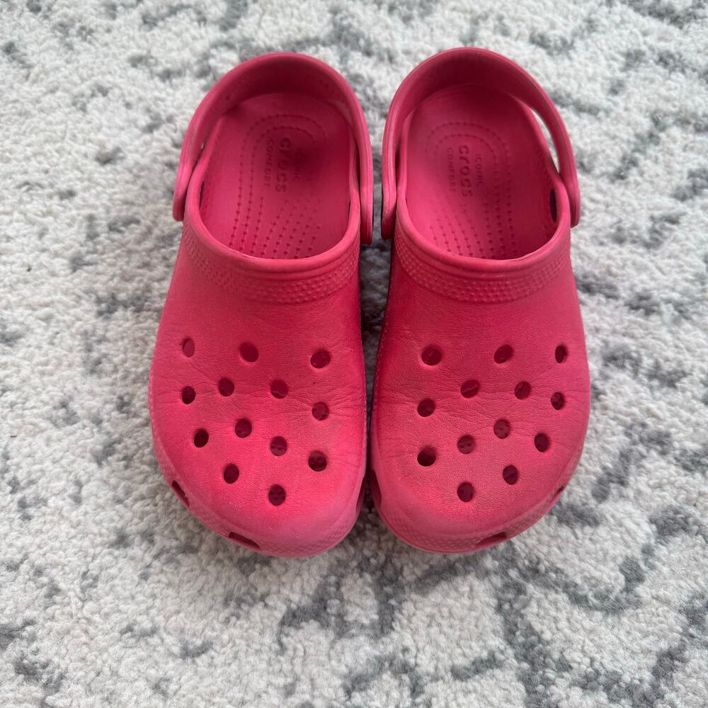 Girls Pink Crocs Size 13C